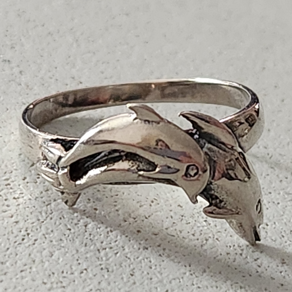Sterling Silver Dolphin Ring